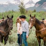 cowboy horse engagement Idaho