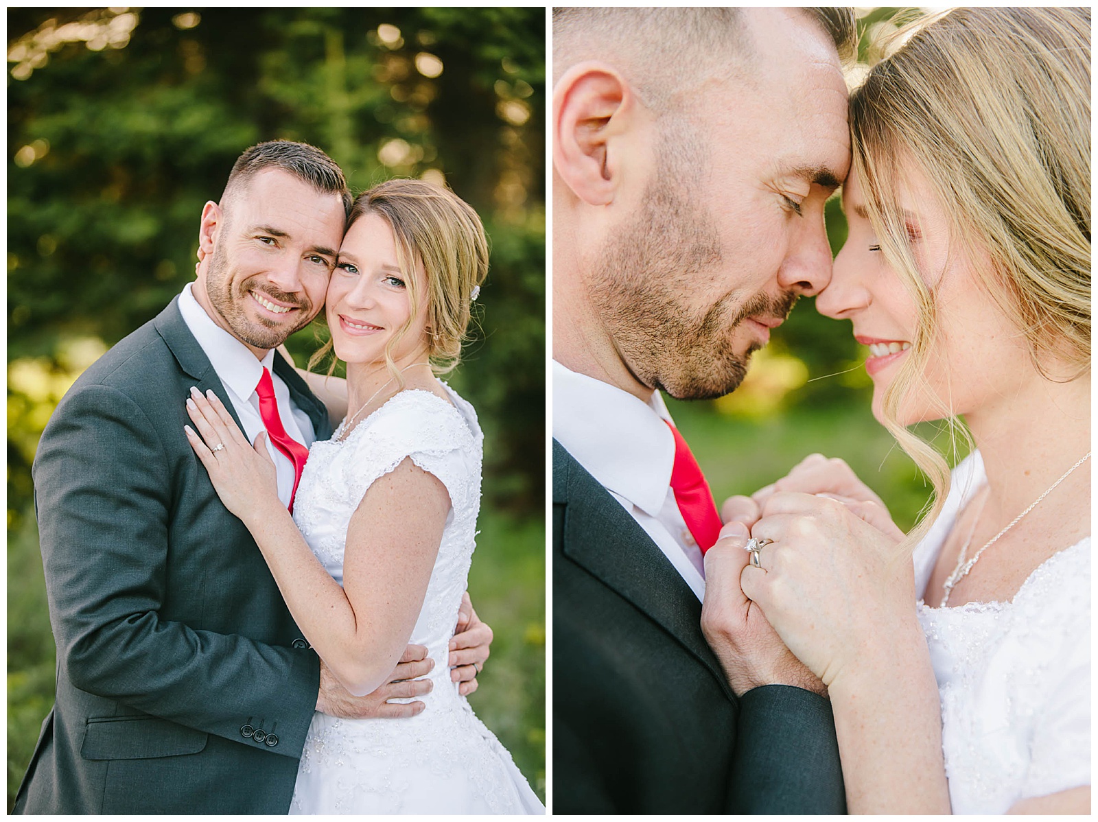 Idaho Falls Wedding Photographer smile and sweet kiss