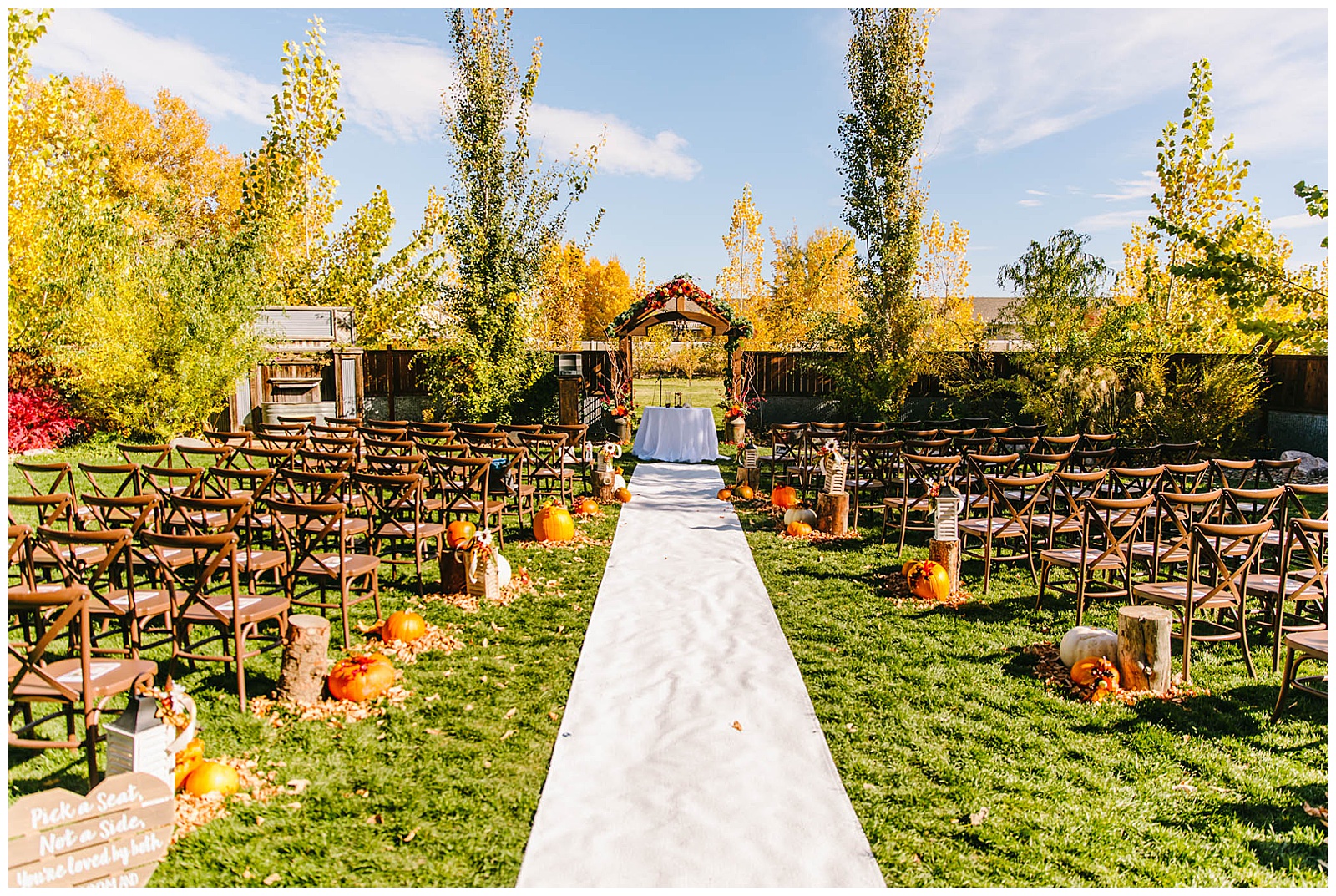 fall wedding at the barn on 1st