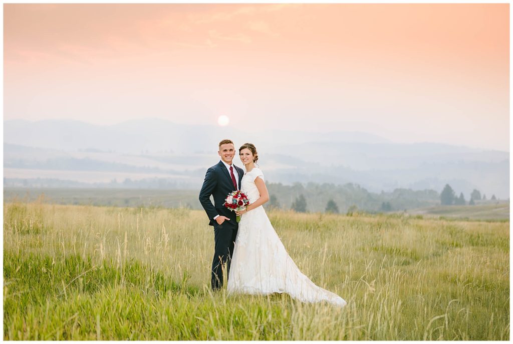 Swan Valley wedding bride and groom Idaho