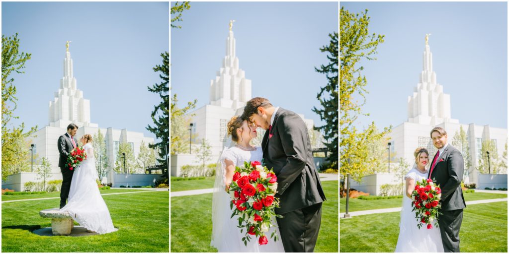 Idaho Falls Temple LDS wedding summer