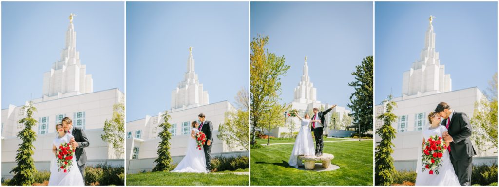 Idaho Falls Temple LDS wedding summer