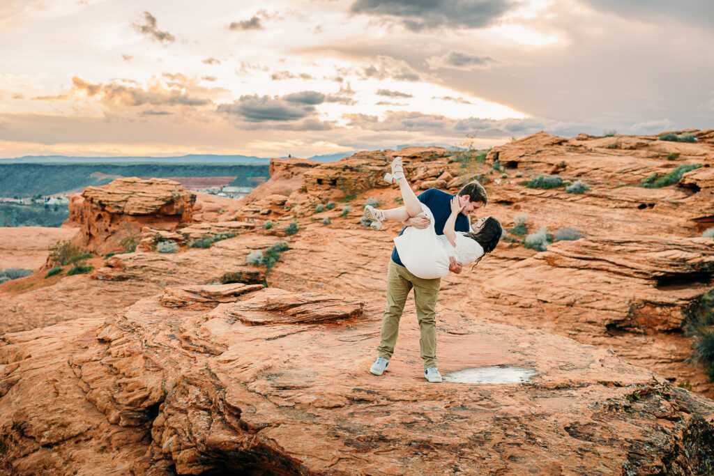 Pocatello Engagement photographer red rock scout mountains
