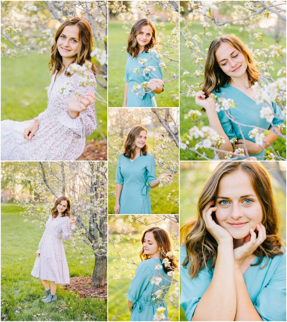 Idaho Falls LDS Missionary Photos blossoms spring girl Senior