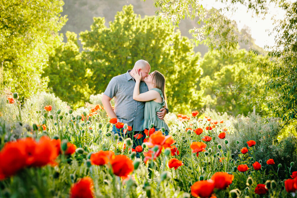 Mantua Poppies Utah engagement poppies