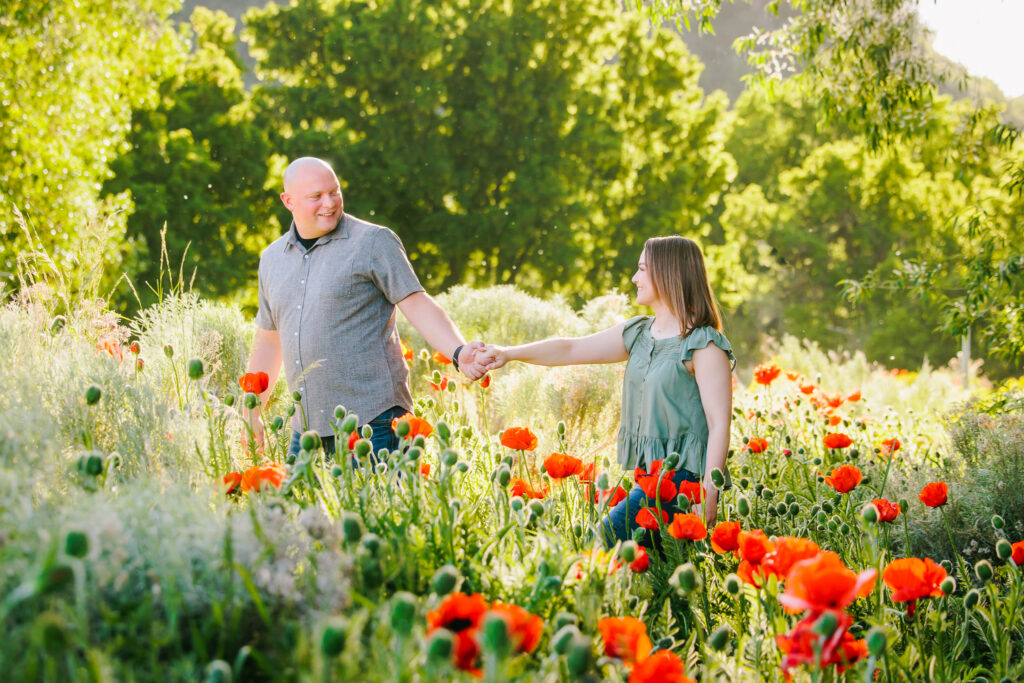 Mantua Poppies Utah engagement poppies