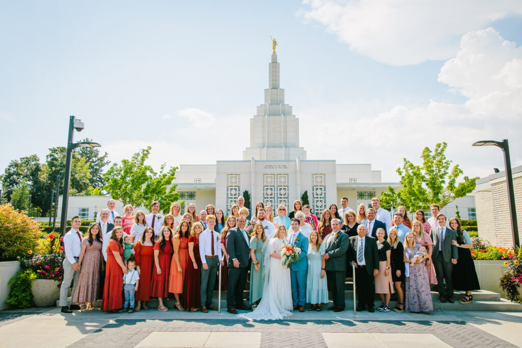 Summer The Arbor wedding LDS Idaho Falls Temple