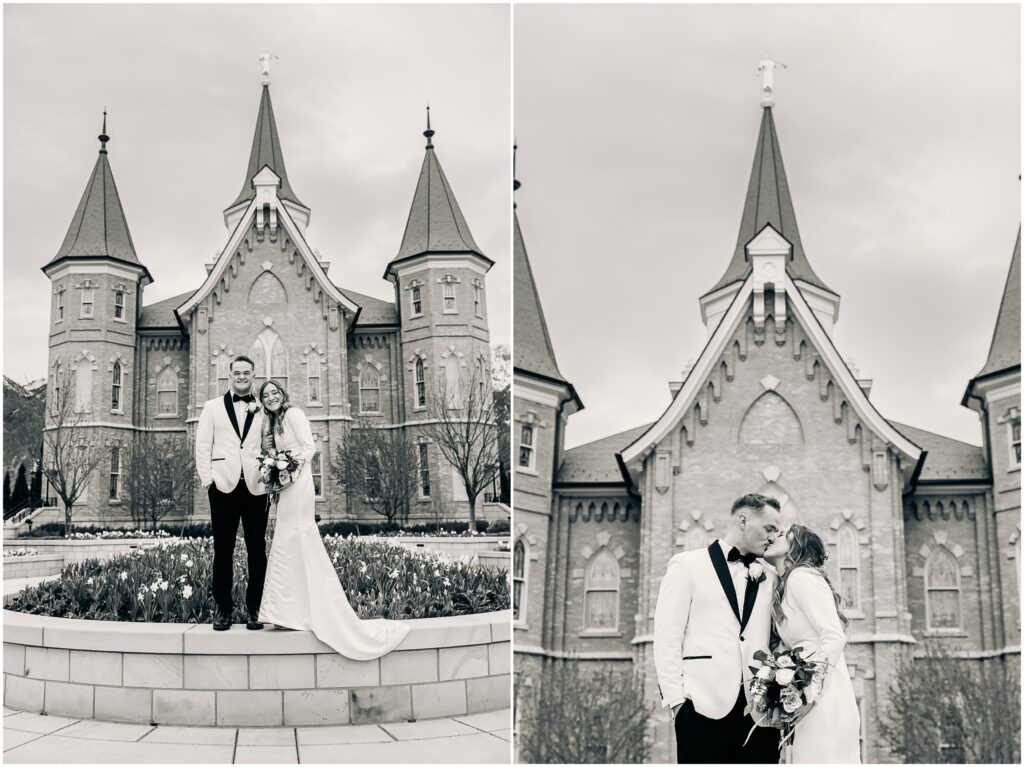 Historic Provo City Center Temple Spring Wedding classy elopement