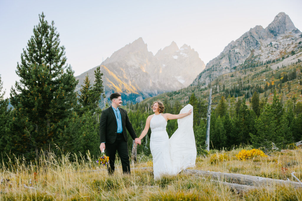 String Lake elopement wedding Grand Teton