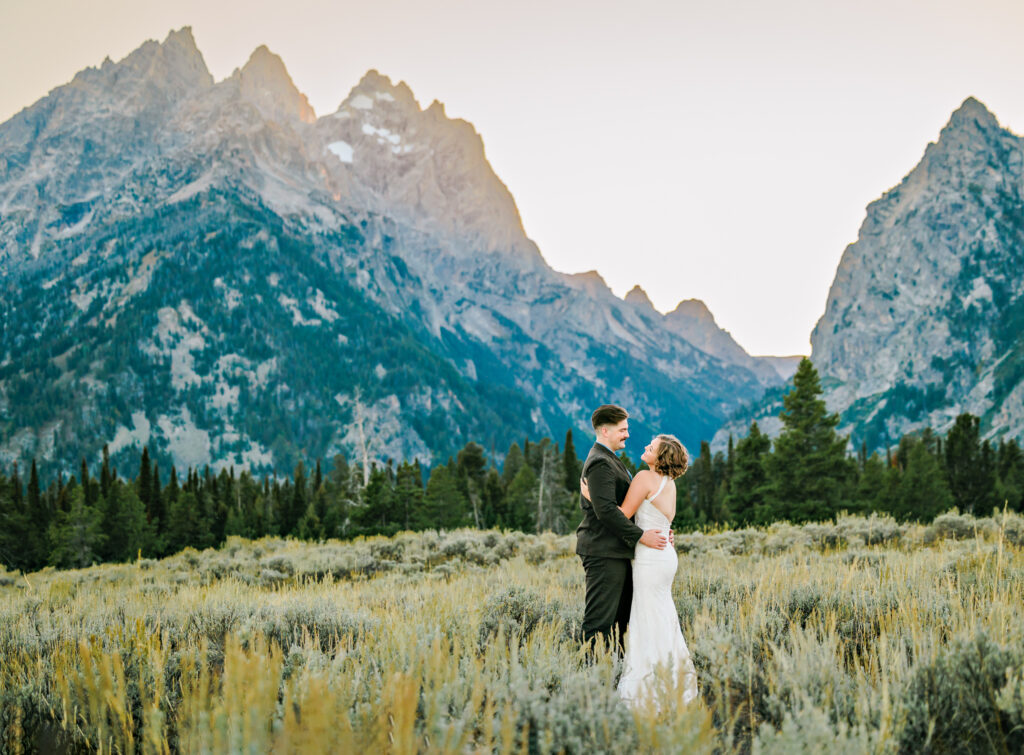 Cascade Canyon Pullout elopement wedding Grand Tetons