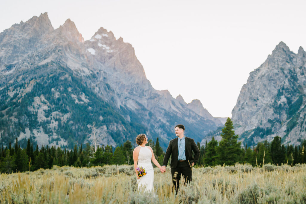 Cascade Canyon Pullout elopement wedding Grand Tetons