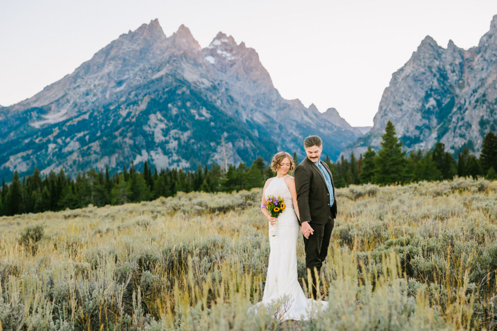 Cascade Canyon Pullout elopement wedding Grand Tetons