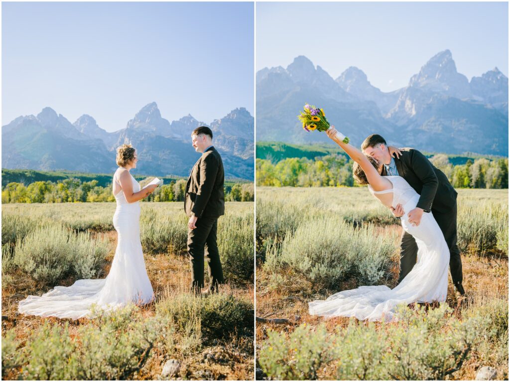 Blacktail Ponds Overlook Elope Grand Teton wedding