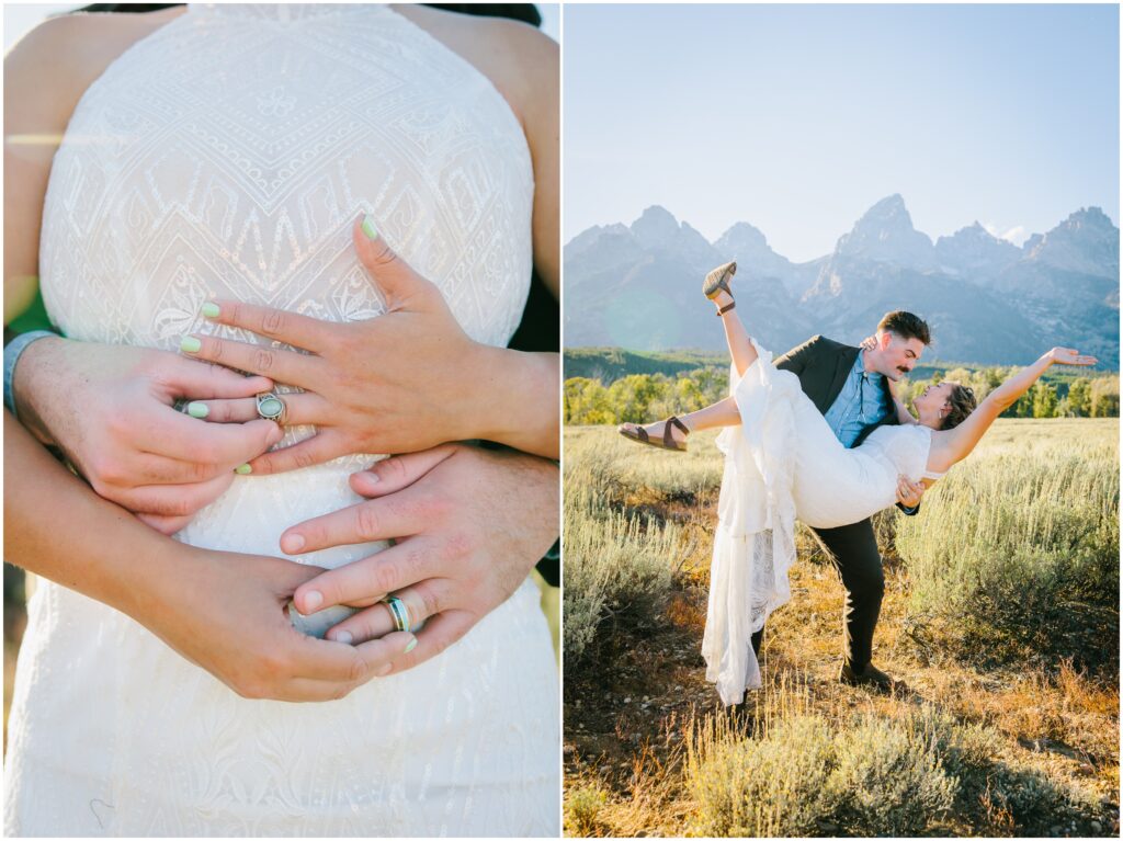 Teton Glacier Turnout Teton Road Grand Teton elopement