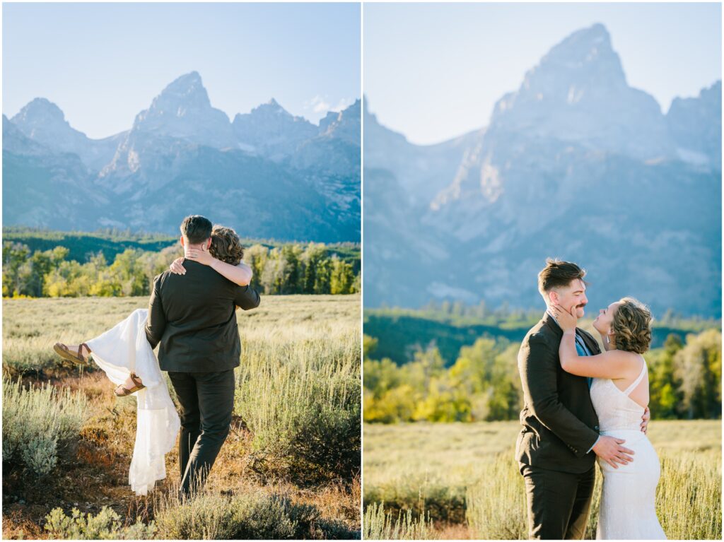 Teton Glacier Turnout Teton Road Grand Teton elopement