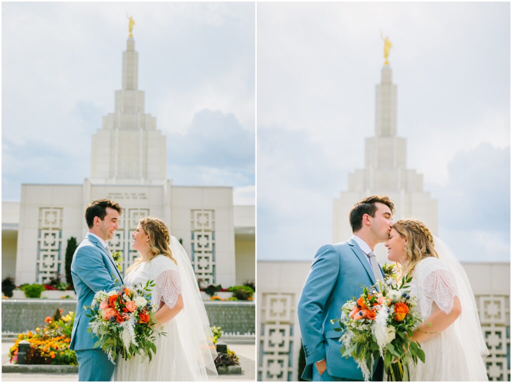 Idaho Falls LDS temple visitor center wedding summer wedding