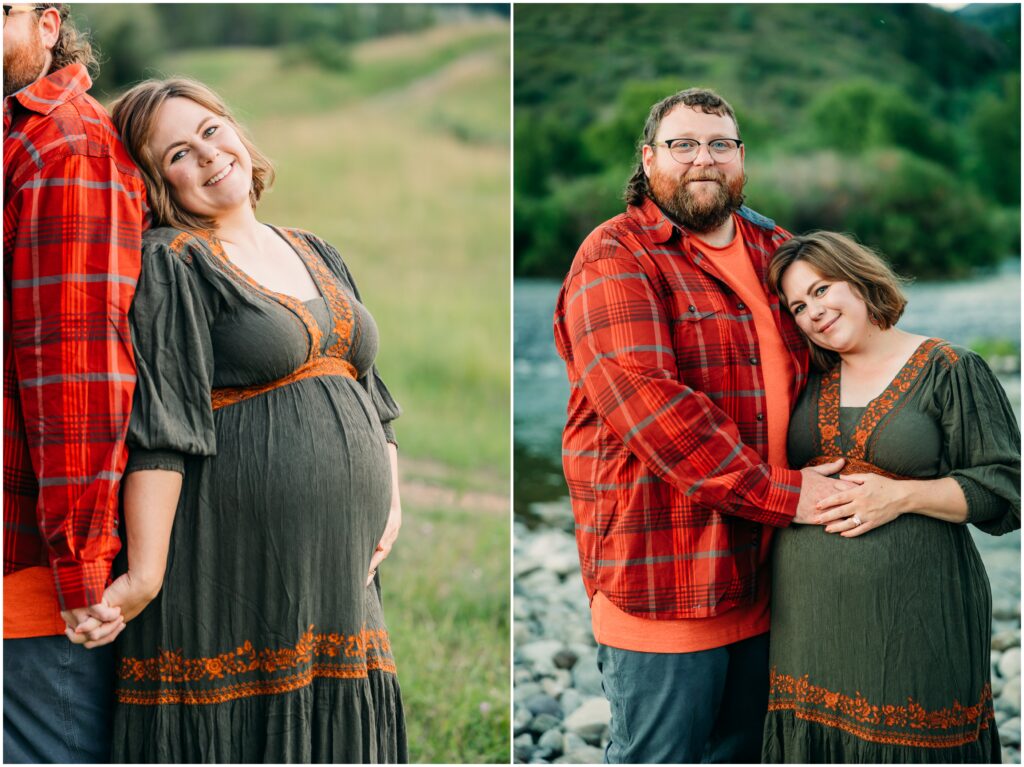 Swan Valley Idaho tall grass mountain maternity family photo session