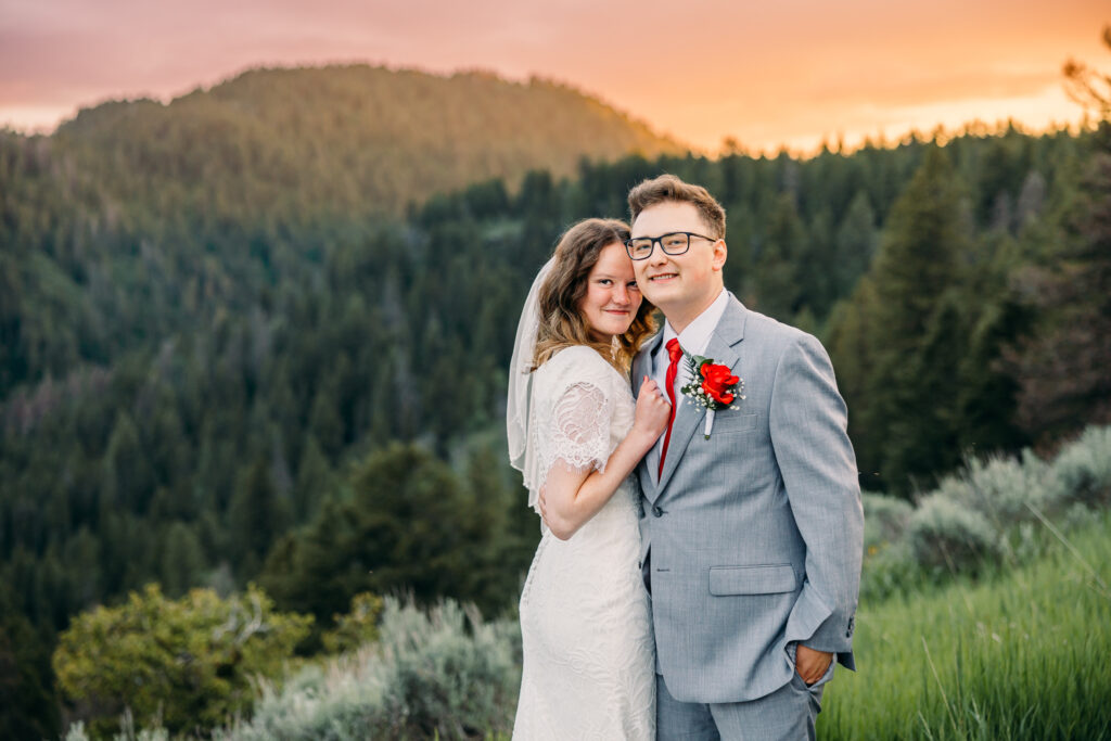 Island Park Summer wedding mountains Idaho photographer red roses 