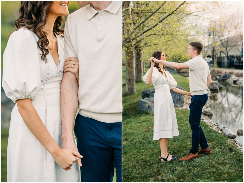 idaho falls engagement photos Snake River Landing spring