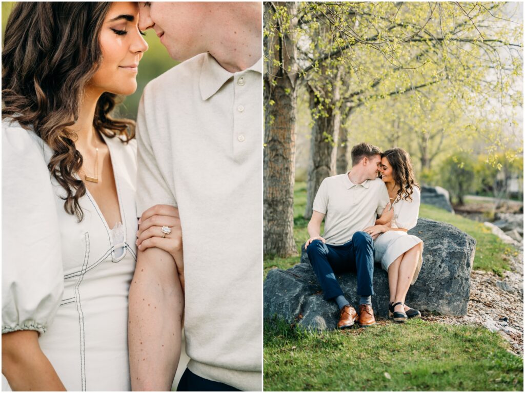 idaho falls engagement photos Snake River Landing spring