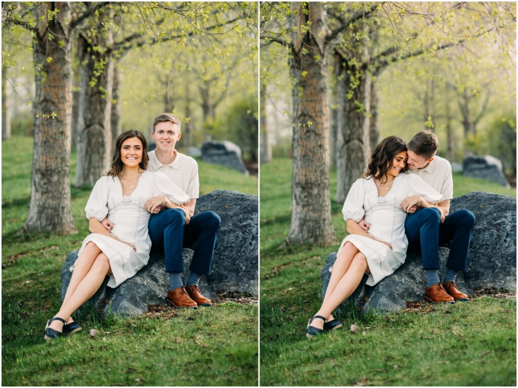 idaho falls engagement photos Snake River Landing spring