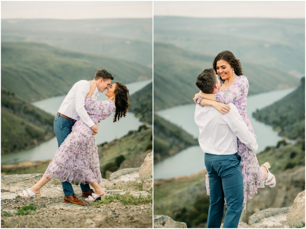 idaho falls engagement photos Snake River Landing spring