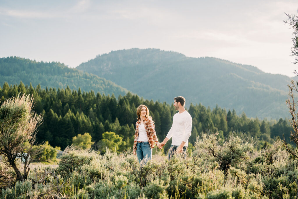 Swan Valley Idaho engagements sunshine mountains