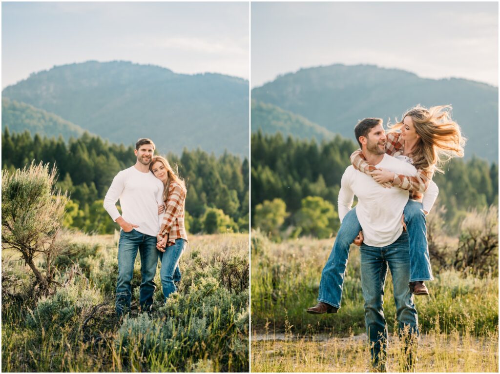 Swan Valley Idaho engagements sunshine mountains