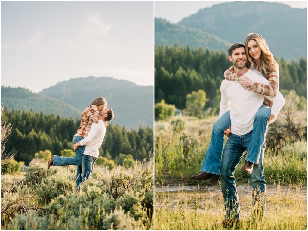 Swan Valley Idaho engagements sunshine mountains