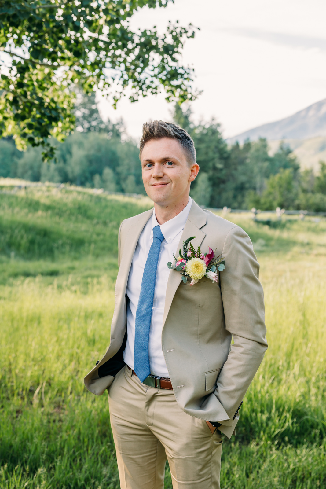First look on wedding day at Swan Valley Idaho Rainey Creek Estate