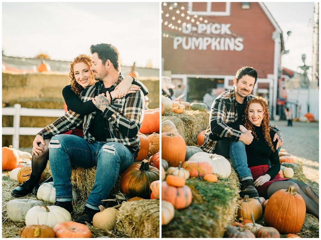 Upick Red Barn Pumpkin Idaho Falls engagement photo session