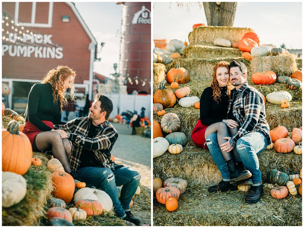 Upick Red Barn Pumpkin Idaho Falls engagement photo session