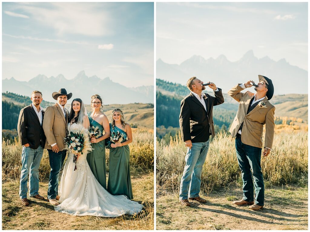 Sunset Wedding at The Wedding Tree Bridger-Teton Park