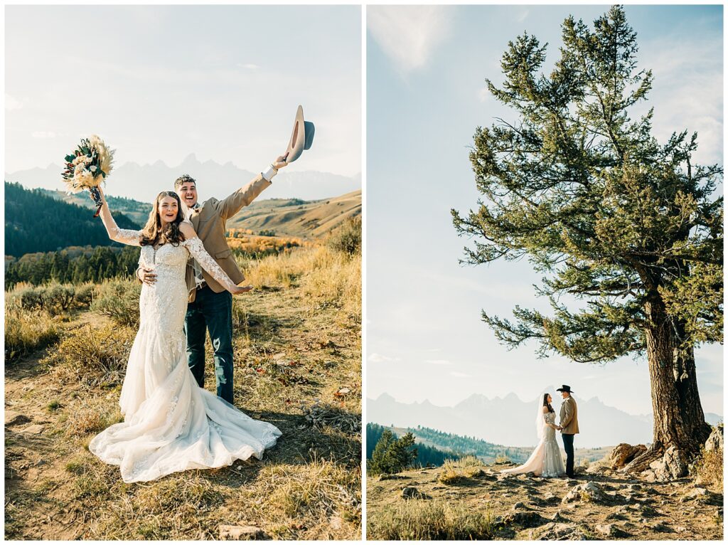 Sunset Wedding at The Wedding Tree Bridger-Teton Park