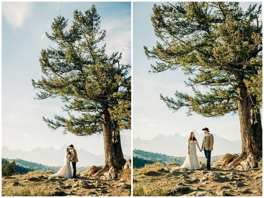 Sunset Wedding at The Wedding Tree Bridger-Teton Park