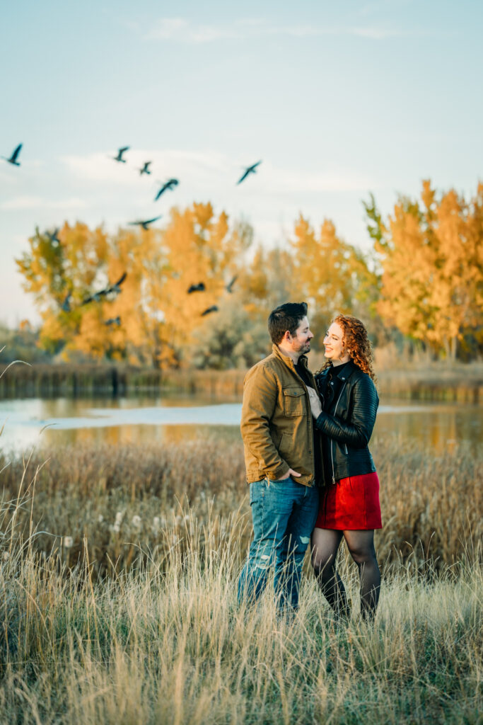 Rich fall idaho falls engagement photo session gem lake