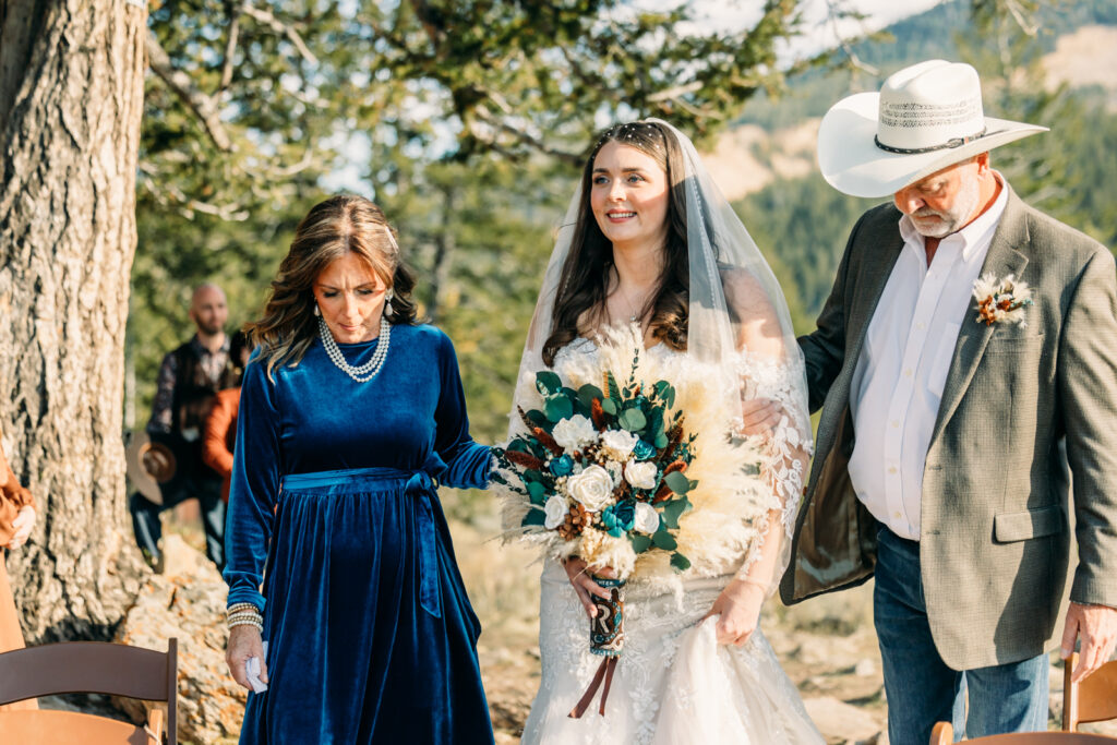 Elopement Ceremony at The Wedding Tree Wyoming Bridger-Teton National Forest Summer