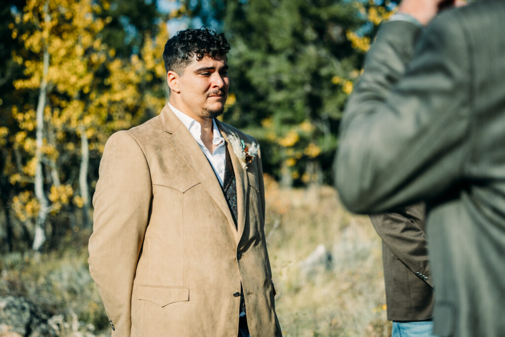 Elopement Ceremony at The Wedding Tree Wyoming Bridger-Teton National Forest Summer