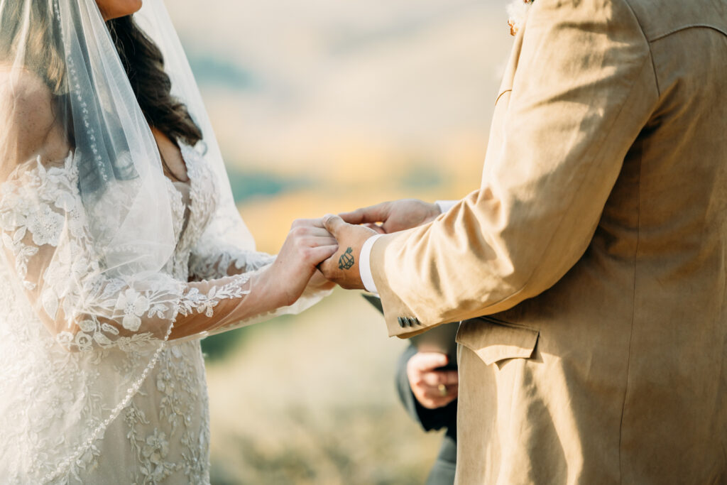 Elopement Ceremony at The Wedding Tree Wyoming Bridger-Teton National Forest Summer