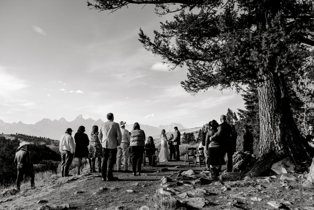 Elopement Ceremony at The Wedding Tree Wyoming Bridger-Teton National Forest Summer