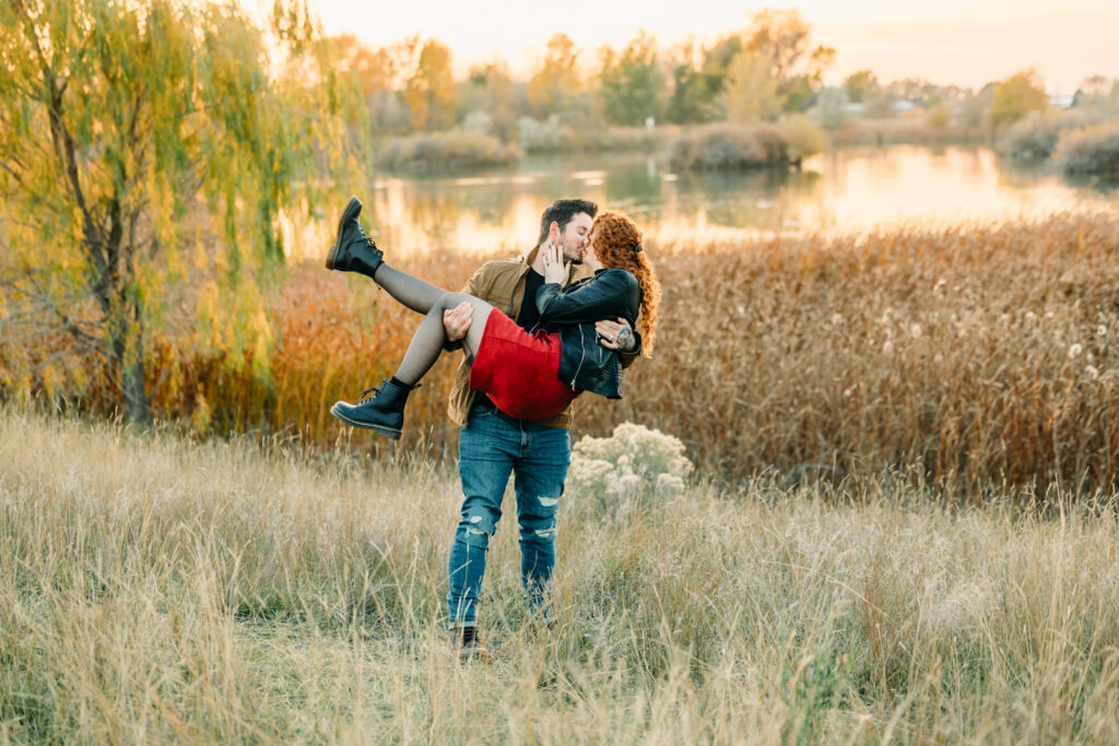 Rich fall idaho falls engagement photo session gem lake
