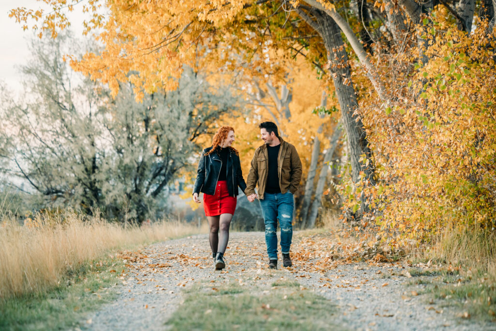 Rich fall idaho falls engagement photo session gem lake