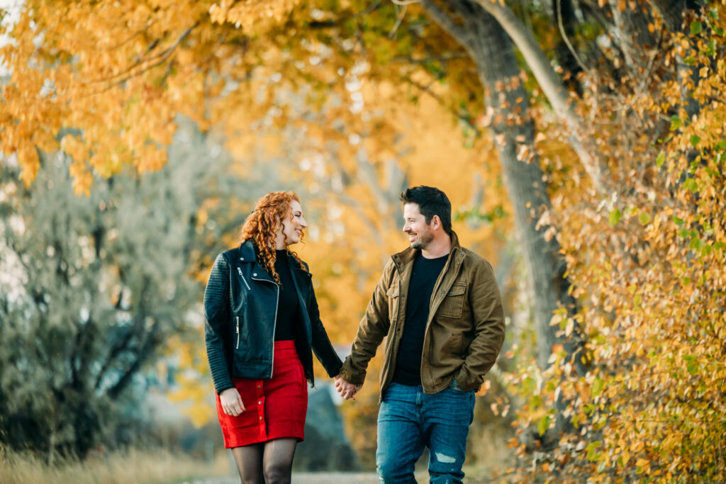 Rich fall idaho falls engagement photo session gem lake