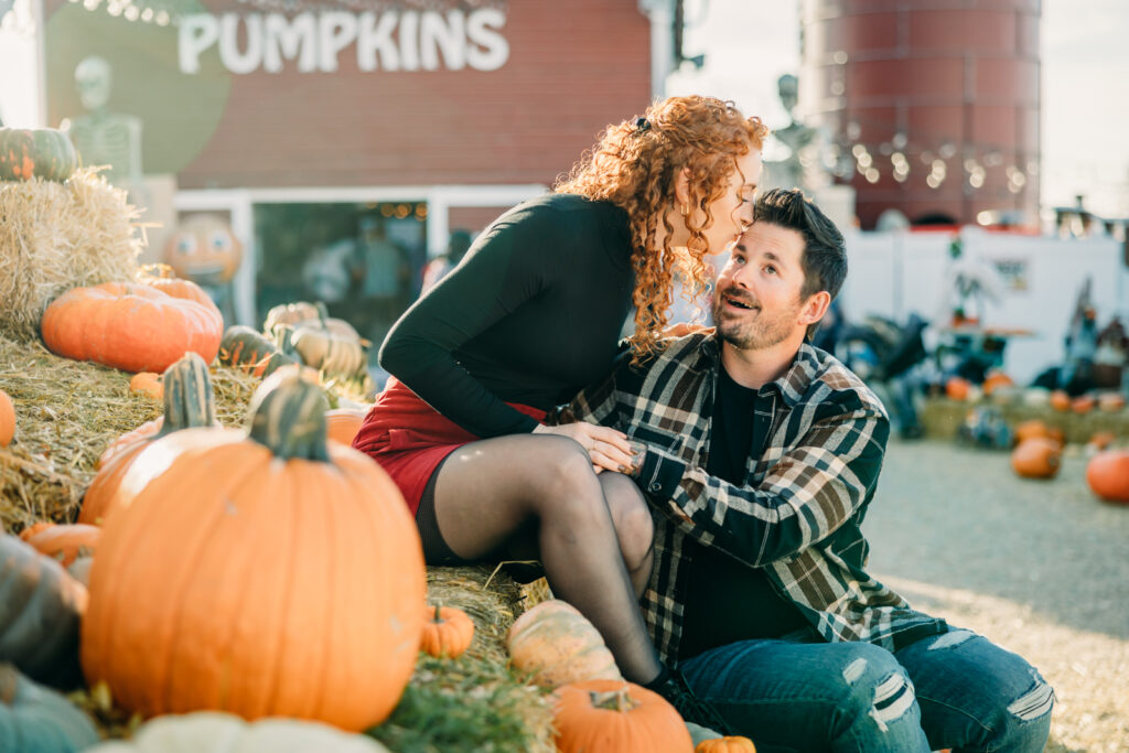 Upick Red Barn Pumpkin Idaho Falls engagement photo session