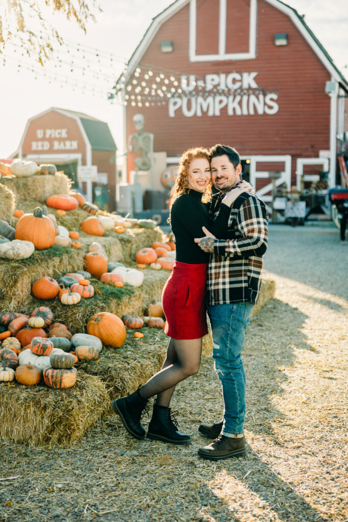 Upick Red Barn Pumpkin Idaho Falls engagement photo session