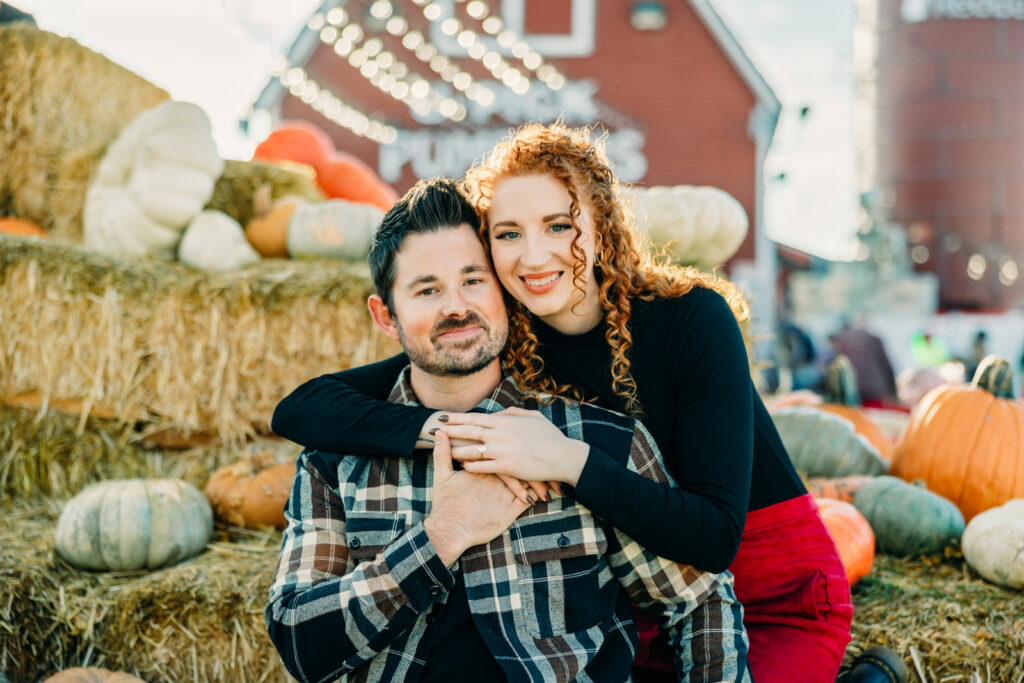Upick Red Barn Pumpkin Idaho Falls engagement photo session