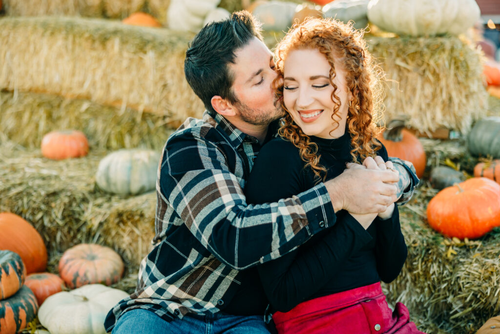 Upick Red Barn Pumpkin Idaho Falls engagement photo session