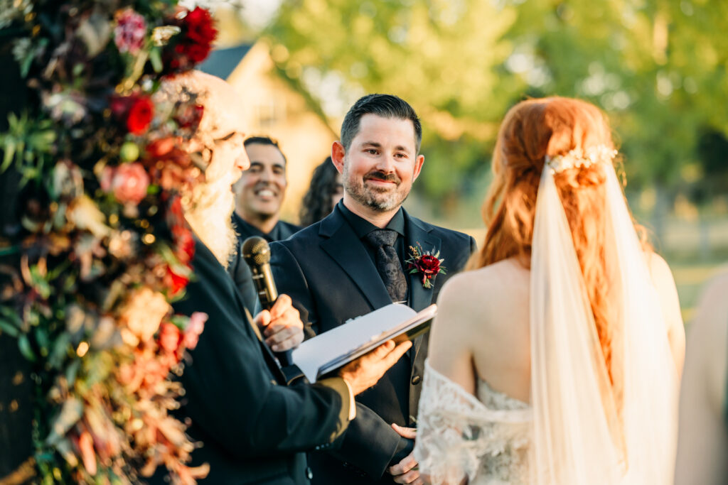 Fall inspired wedding in the mountains of Kelly Canyon Idaho Snake River