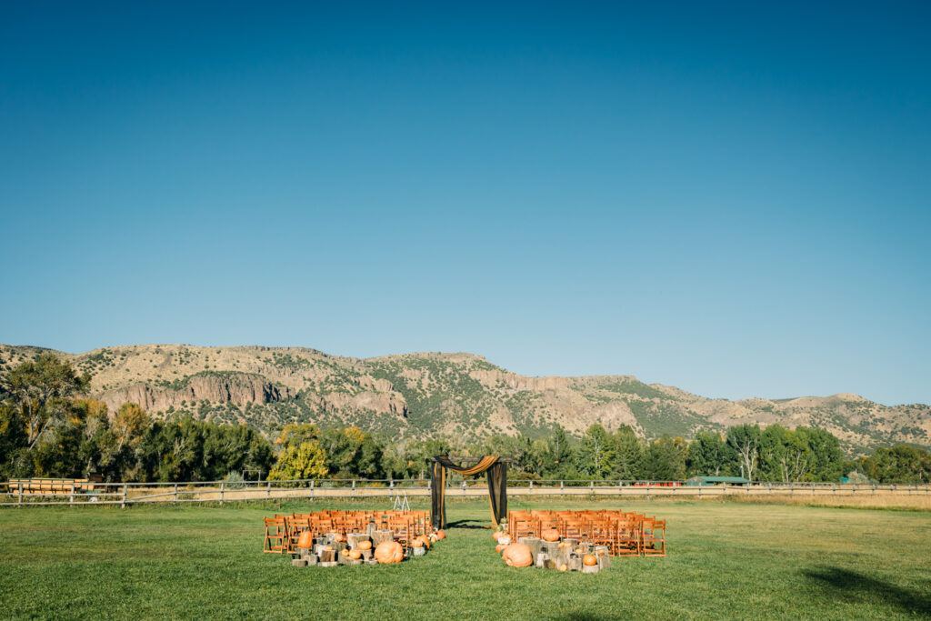 Fall inspired wedding in the mountains of Kelly Canyon Idaho