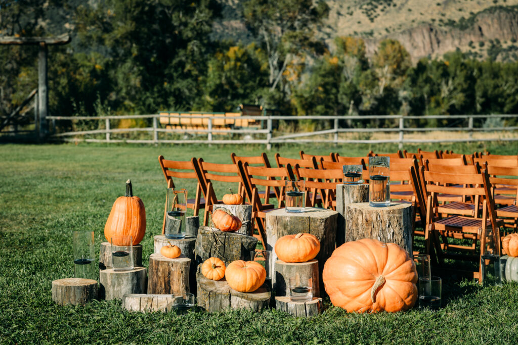 Fall inspired wedding in the mountains of Kelly Canyon Idaho